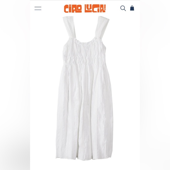 NWT Ciao Lucia CLARA Dress in WHITE NOVELTY LACE COTTON Size M Medium - Picture 3 of 14